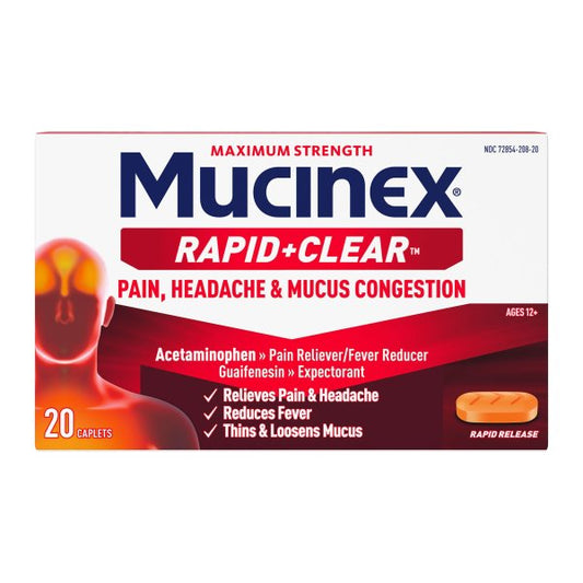 Mucinex Sinus-Max Severe Congestion & Pain Caplets, 20 ct.