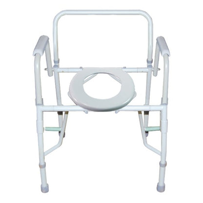 McKesson Non-Folding Steel Frame Commode Chair, 300 lb. Capacity