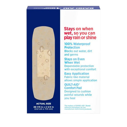 BAND-AID Water Block Flex Waterproof Adhesive Bandages, 20 ct.