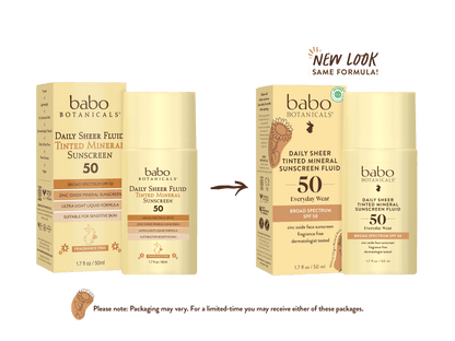 Babo Botanicals Daily Sheer Tinted Mineral SPF 50 Sunscreen Lotion, 1.7 oz.