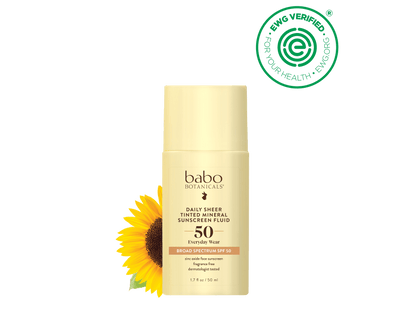 Babo Botanicals Daily Sheer Tinted Mineral SPF 50 Sunscreen Lotion, 1.7 oz.