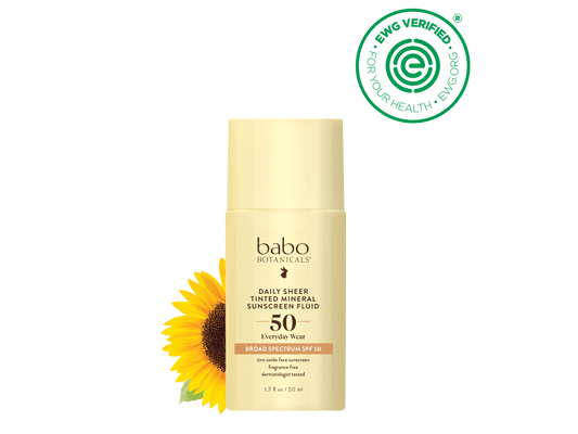 Babo Botanicals Daily Sheer Tinted Mineral SPF 50 Sunscreen Lotion, 1.7 oz.