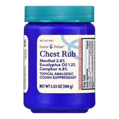Foster & Thrive Medicated Chest Rub Ointment, 3.53 oz.