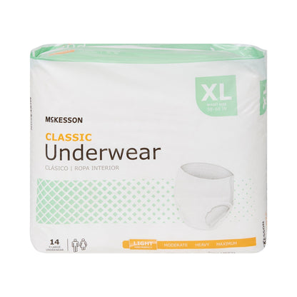 McKesson Classic Light Absorbent Underwear, XL, 14 ct