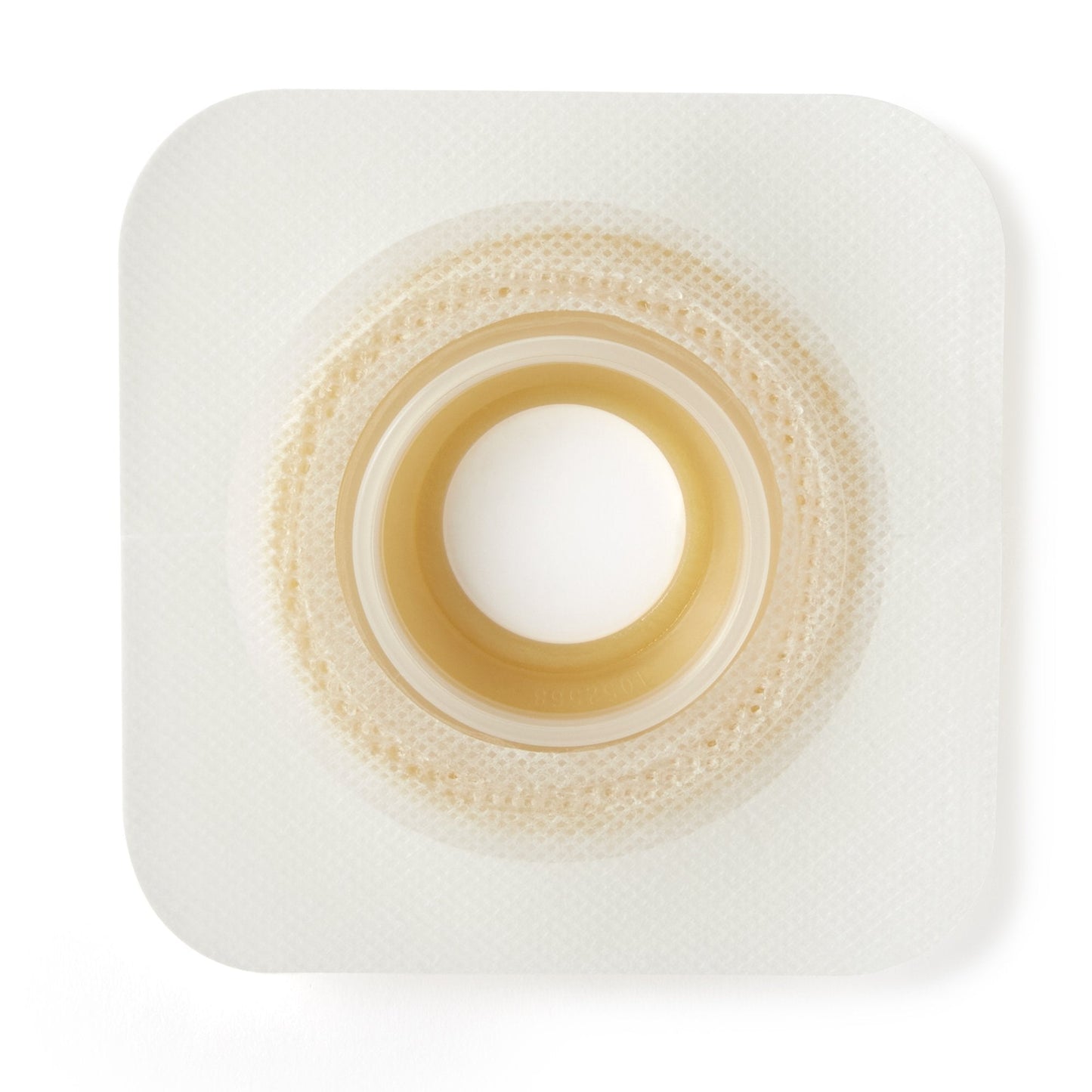 Ostomy Barrier Sur-Fit Natura® Precut, Extended Wear Durahesive® White Tape 45 mm Flange Sur-Fit Natura® System Hydrocolloid 1-1/4 Inch Opening 4-1/2 X 4-1/2 Inch