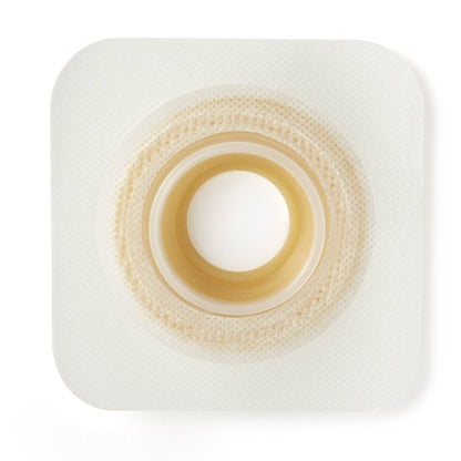 Ostomy Barrier Sur-Fit Natura® Precut, Extended Wear Durahesive® White Tape 45 mm Flange Sur-Fit Natura® System Hydrocolloid 1-1/4 Inch Opening 4-1/2 X 4-1/2 Inch