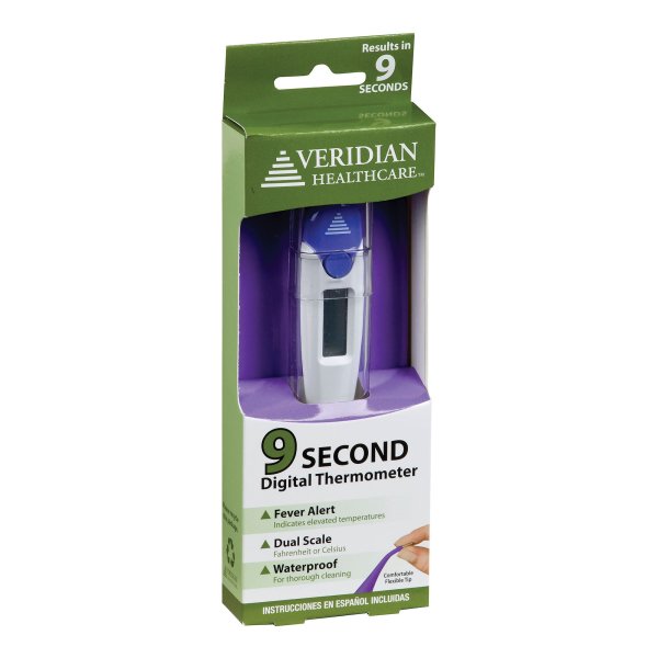 Veridian 9-Second FLEX-TIP Digital Thermometers with Display