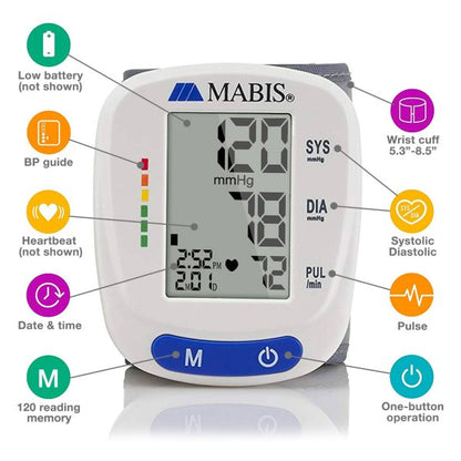 Mabis® Digital Wrist Blood Pressure Monitor