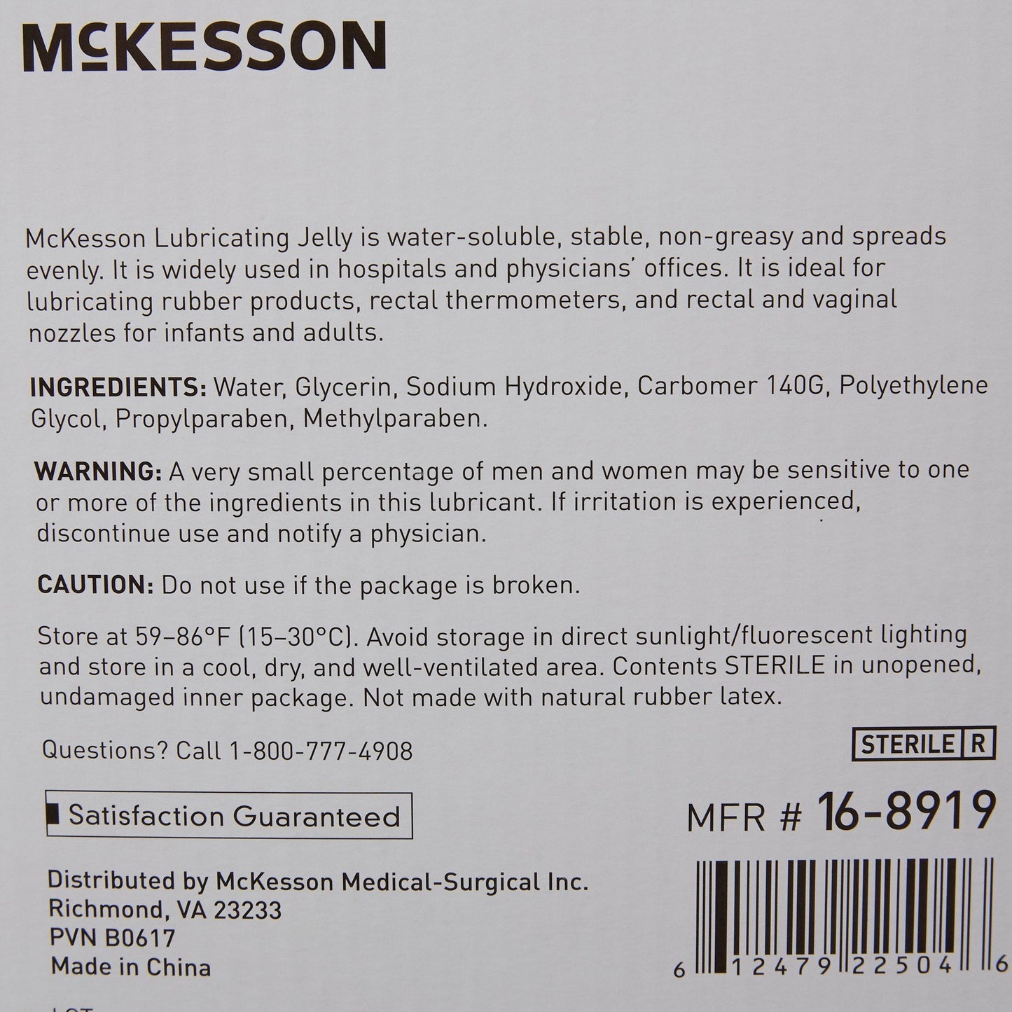 McKesson Lubricating Jelly, 4 oz.