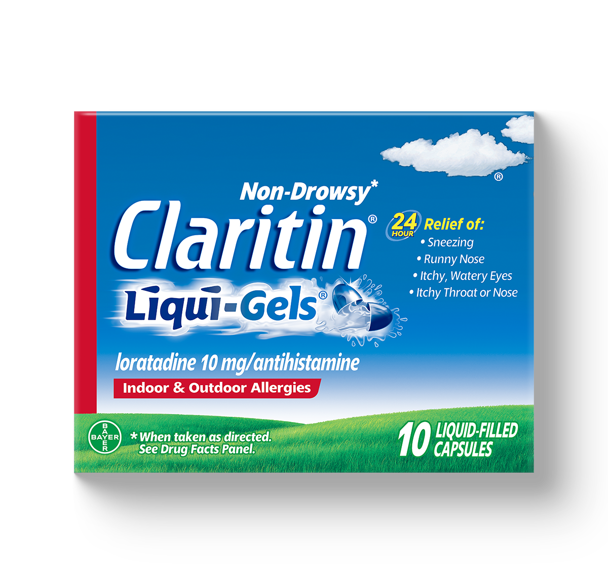 Claritin 24 Hour Allergy Relief Liqui-Gels, 10 ct.