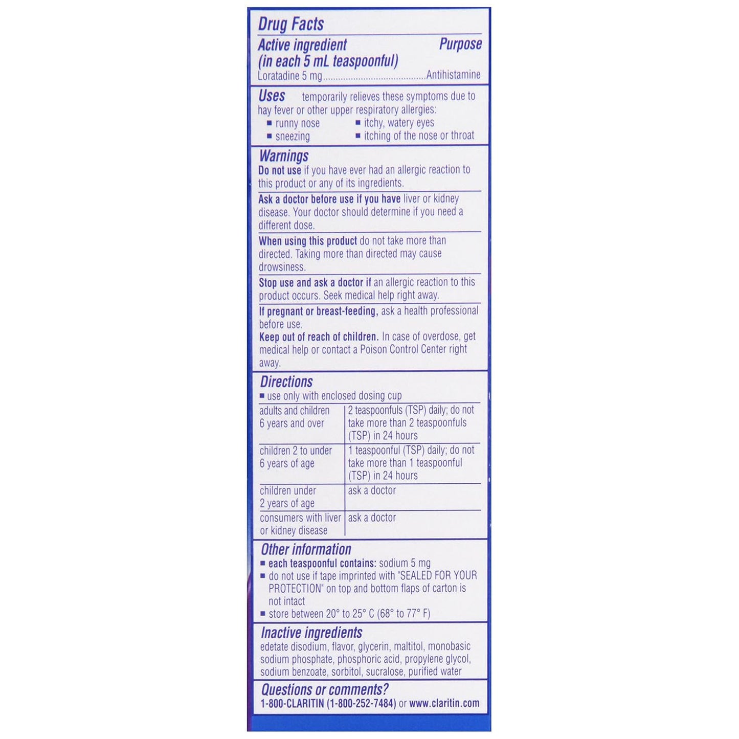 Children's Claritin® Loratadine Children's Allergy Relief