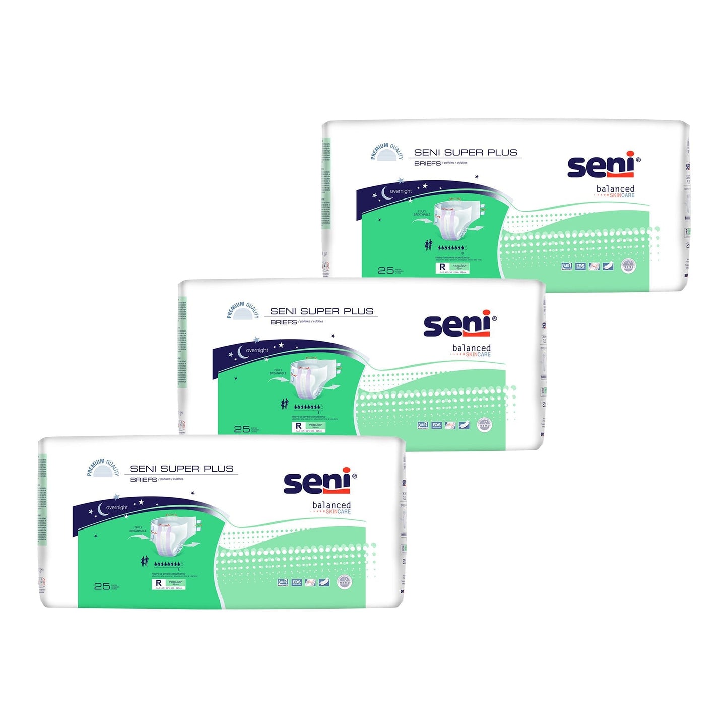 Seni® Super Plus Severe Absorbency Incontinence Brief, Regular, 25 ct