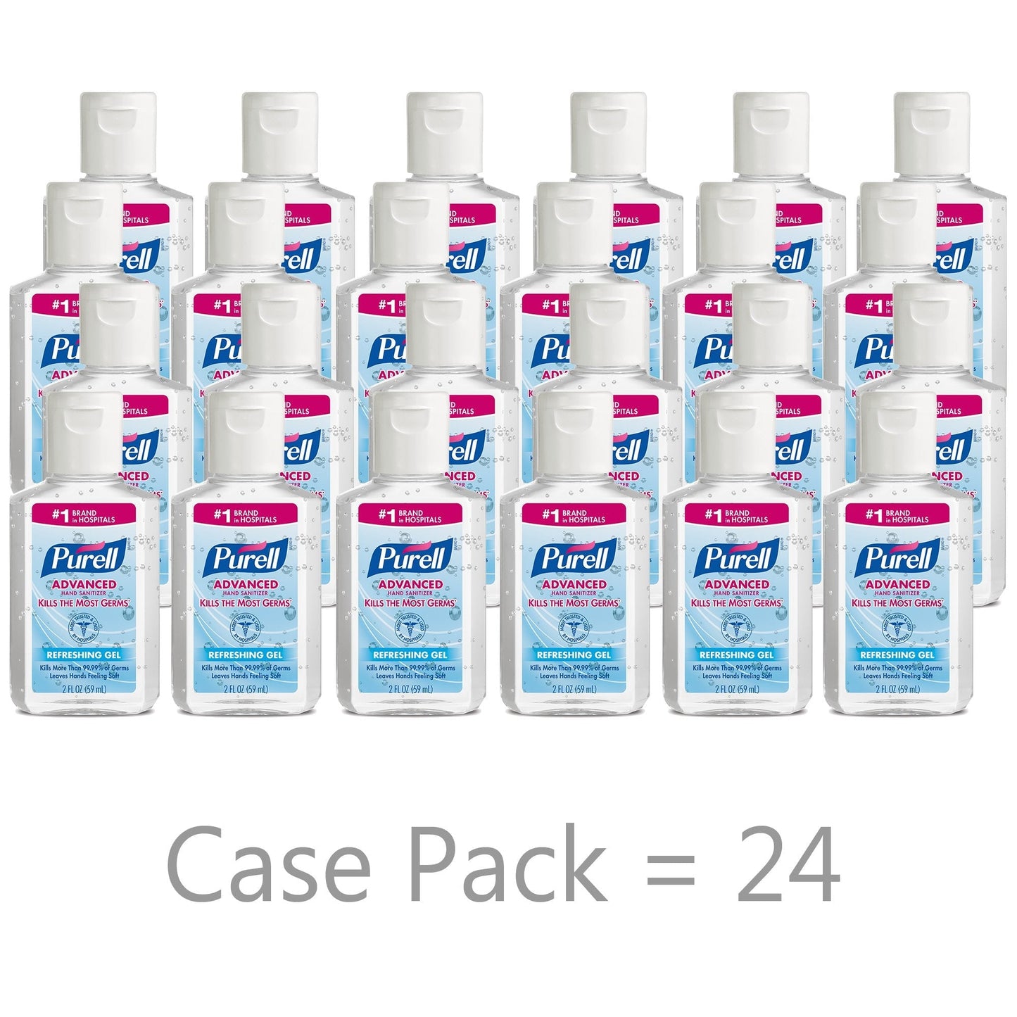 Purell Advanced Hand Sanitizer 70% Ethyl Alcohol Gel, Bottle, 2 oz