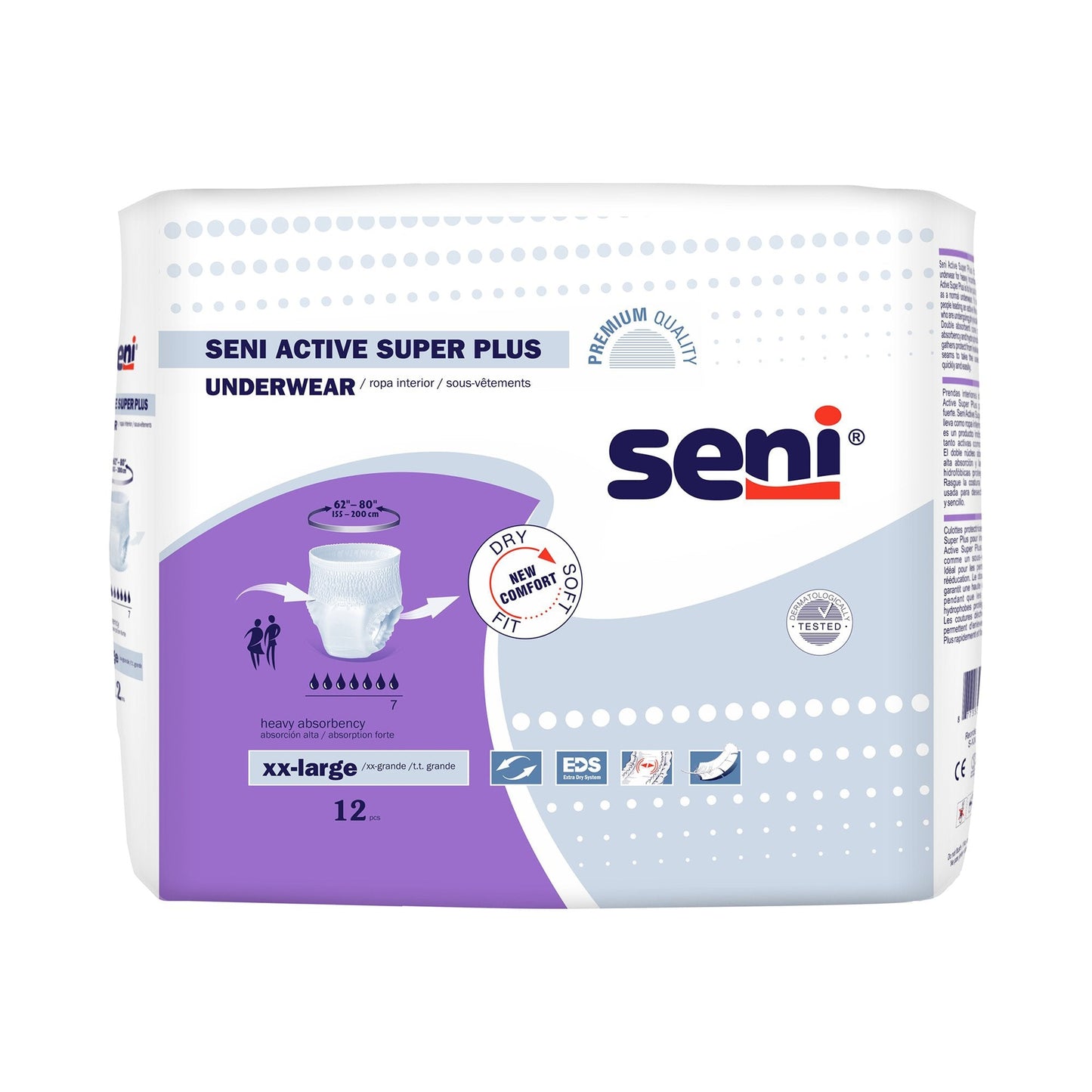 Seni® Active Super Plus Heavy Absorbent Underwear, Extra Extra Large