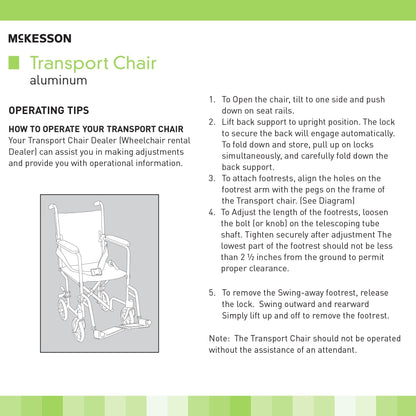 McKesson Transport Chair, Black