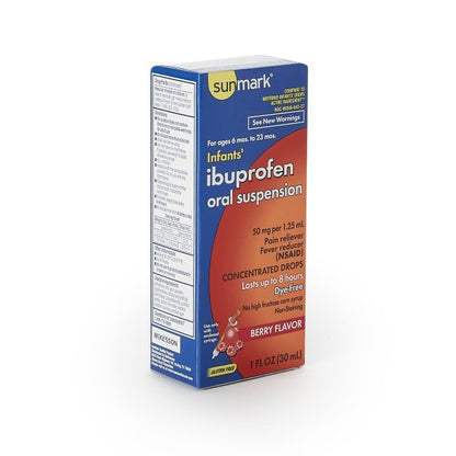 Sunmark Infants' Ibuprofen Oral Suspension Berry with Syringe