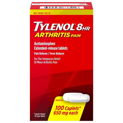 Tylenol 8 HR Arthritis Pain XR Caplets, 650 mg, 100 ct.