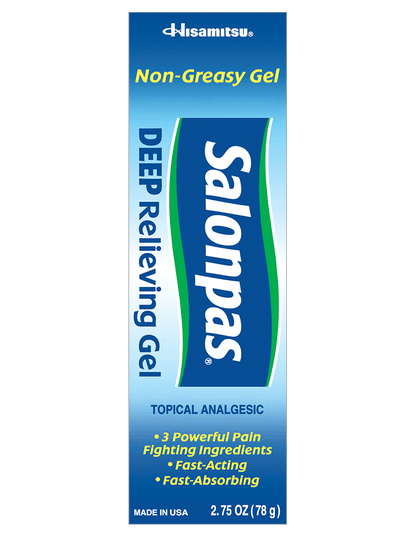 Salonpas Deep Relieving Topical Pain Relief Gel, 2.75 fl. oz.