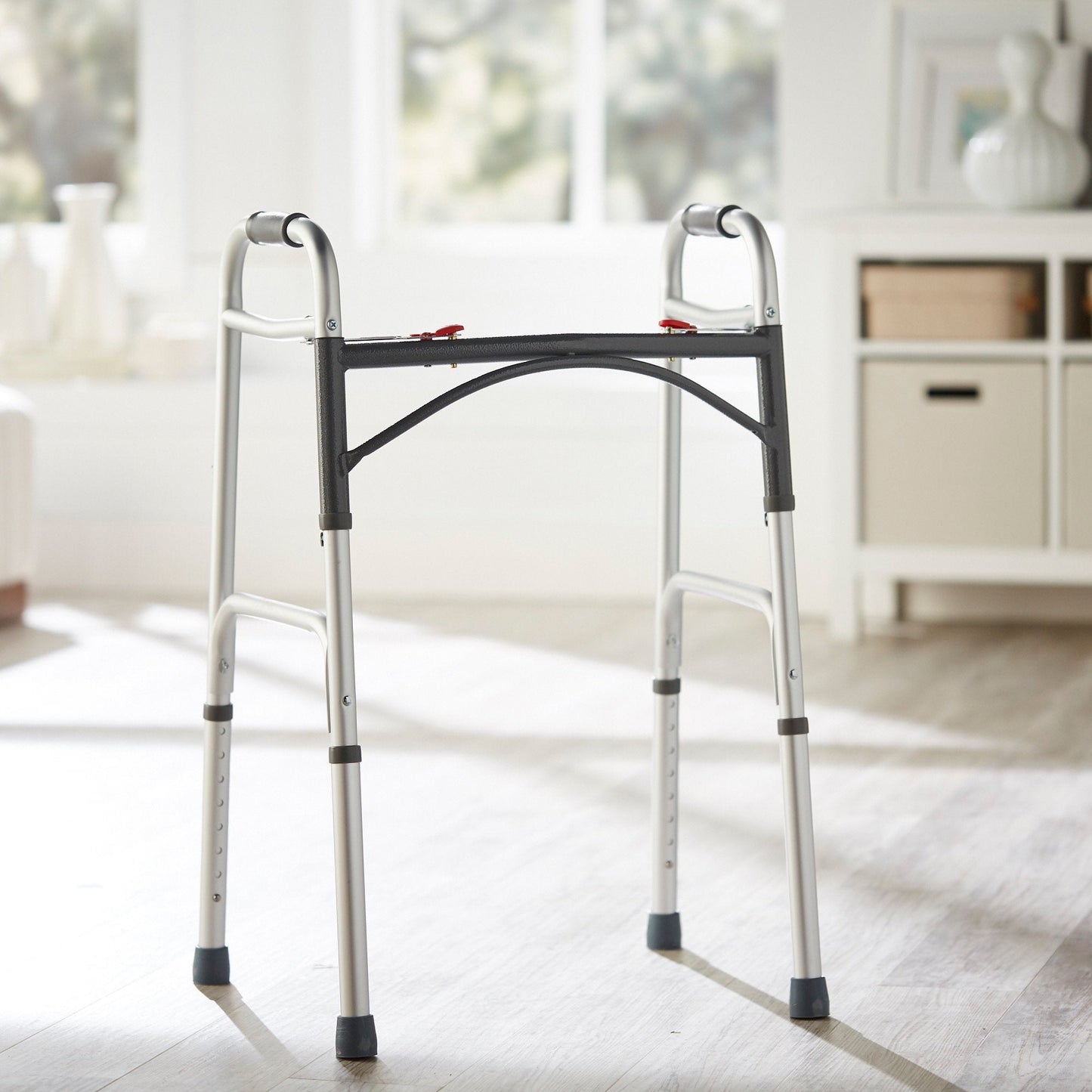 McKesson Aluminum Folding Walker, 32 - 39 Inch Height