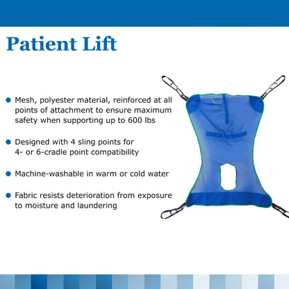 McKesson Mesh Full Body Commode Sling, Medium