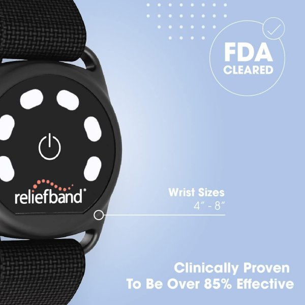 Reliefband Sport Nausea Relief Wrist Band, Black