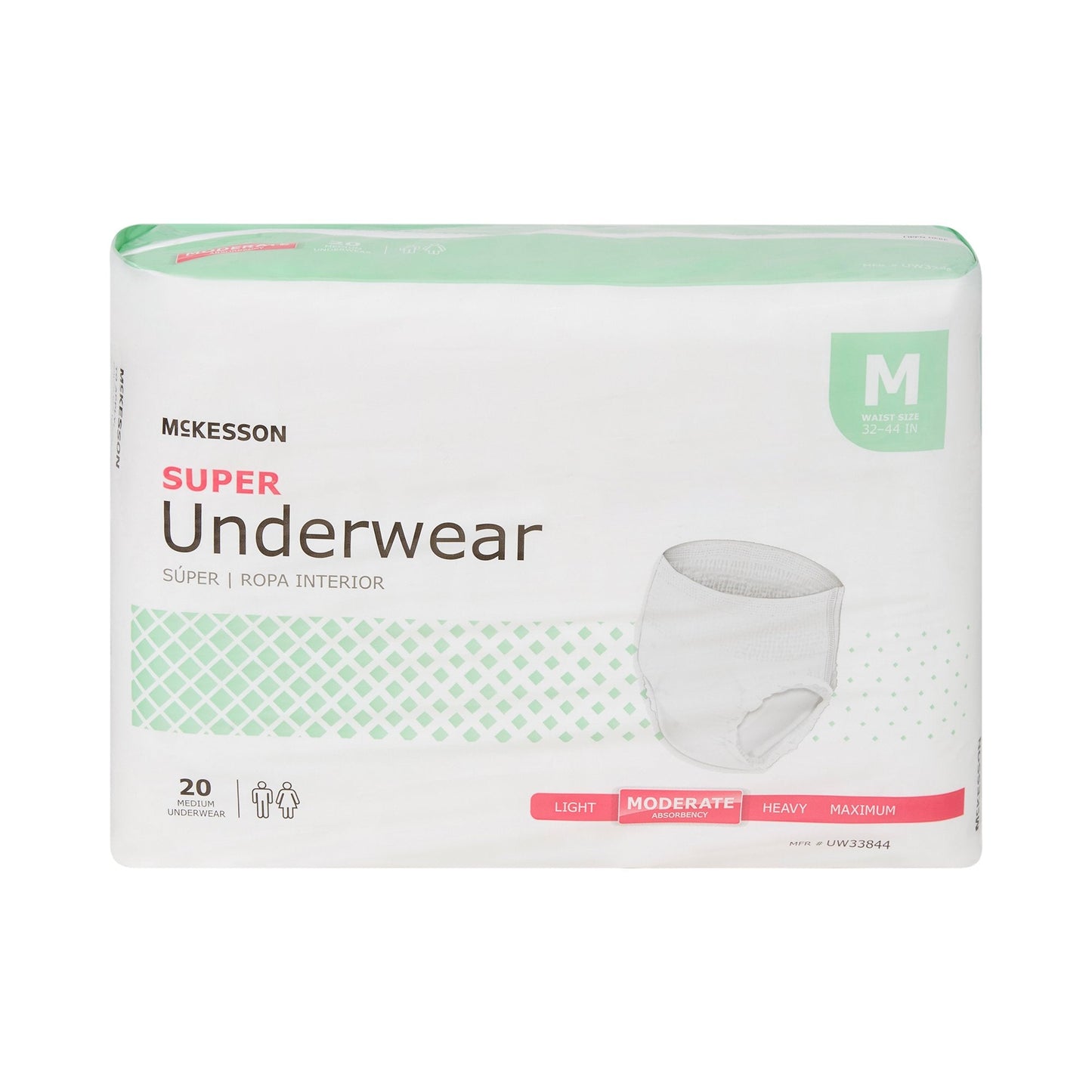 McKesson Super Moderate Absorbent Underwear, Medium, 80 ct