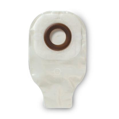 Karaya 5 One-Piece Drainable Transparent Ostomy Pouch, 9 Inch Length, Mini, 1.5 Inch Flange, 10 ct