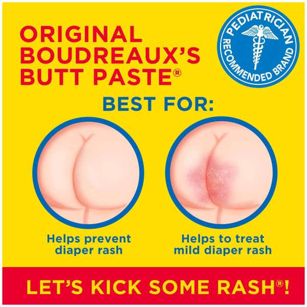 Boudreaux's Original Butt Paste Diaper Rash, 16% Zinc Oxide, 4 oz.