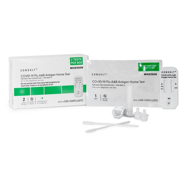 Consult COVID-19/Flu A & B Antigen Home Test, 2 Tests
