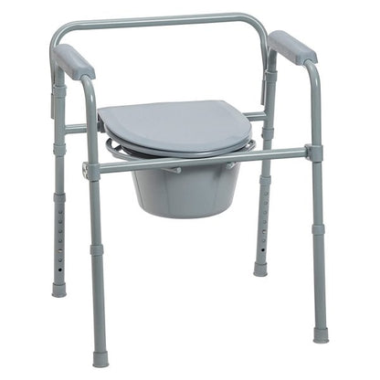 Drive Medical Folding Steel Commode Chair