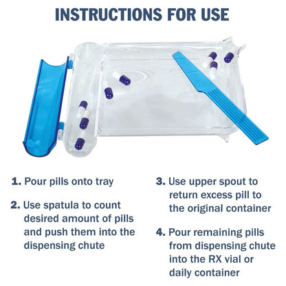 Apothecary Pill Counting Tray with Spatula