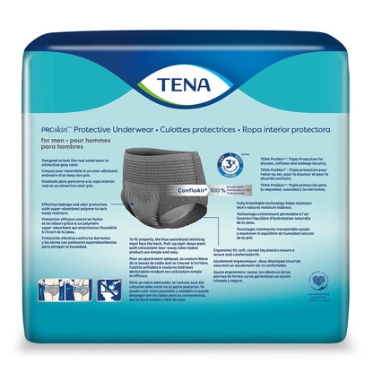 Male Adult Absorbent Underwear TENA® ProSkin™ Protective Pull On with Tear Away Seams X-Large Disposable Moderate Absorbency