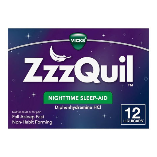 ZzzQuil™ Nighttime Sleep-Aid LiquiCaps, 12 ct.
