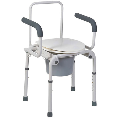 Mabis® Drop-Arm Steel Commode