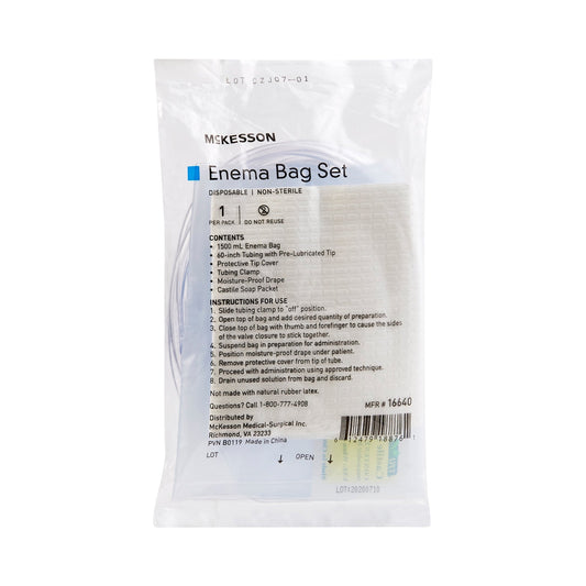 McKesson Enema Bag Set, 50 ct