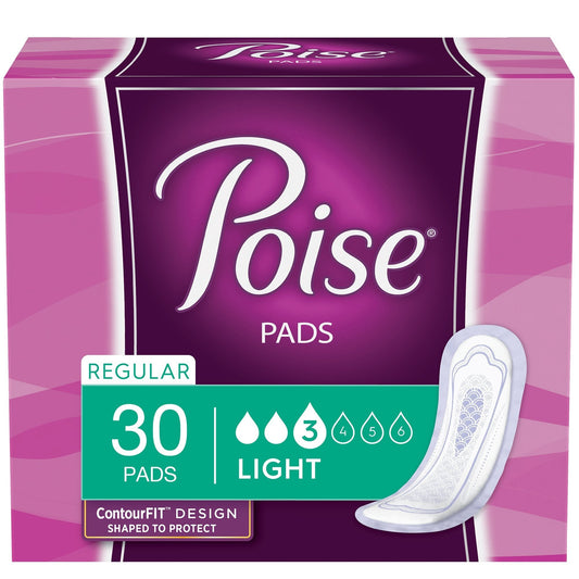Poise Bladder Control Pads, Light Absorbency