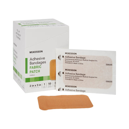 McKesson Tan Adhesive Bandage Patches, 2 x 3 in., 50 ct.