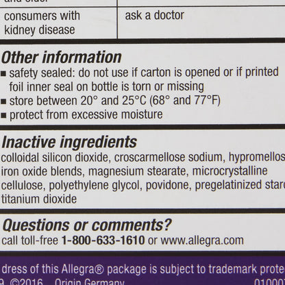 Allegra® Fexofenadine Allergy 24 hour Relief, 45 ct