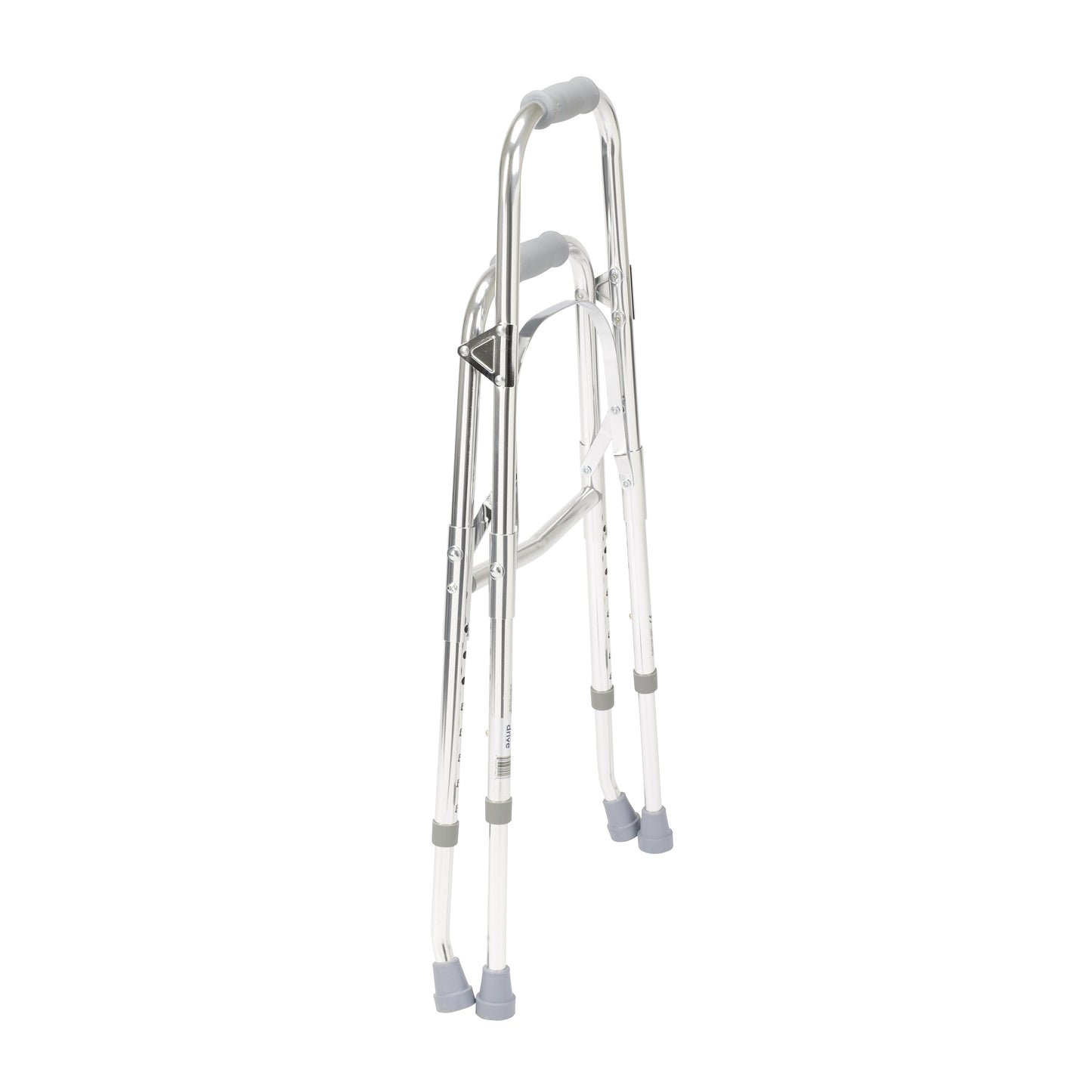 Drive™ Hemi Aluminum Side Step Folding Walker, 29.5 - 37 Inch Height