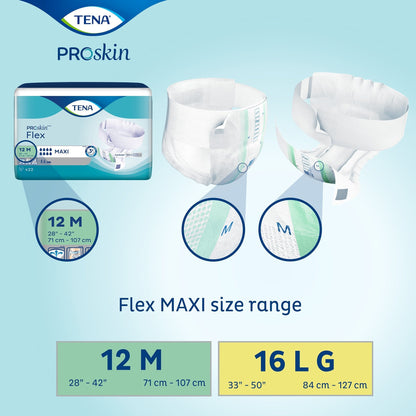 Tena® Flex™ Maxi Incontinence Belted Undergarment, Size 12, 22 ct