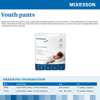 McKesson Youth Pants, Large/X-Large, 56 ct