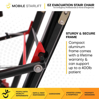 EZ EVAC Heavy-Duty Tracked Evacuation Chair – High-Capacity Stair Chair for Hospitals High-Rise & Emergency Response