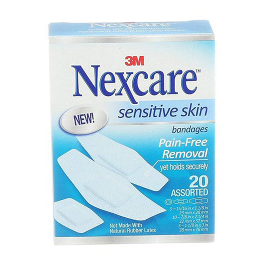 Nexcare™ Sensitive Skin White Bandages Assorted Sizes, 20 ct.