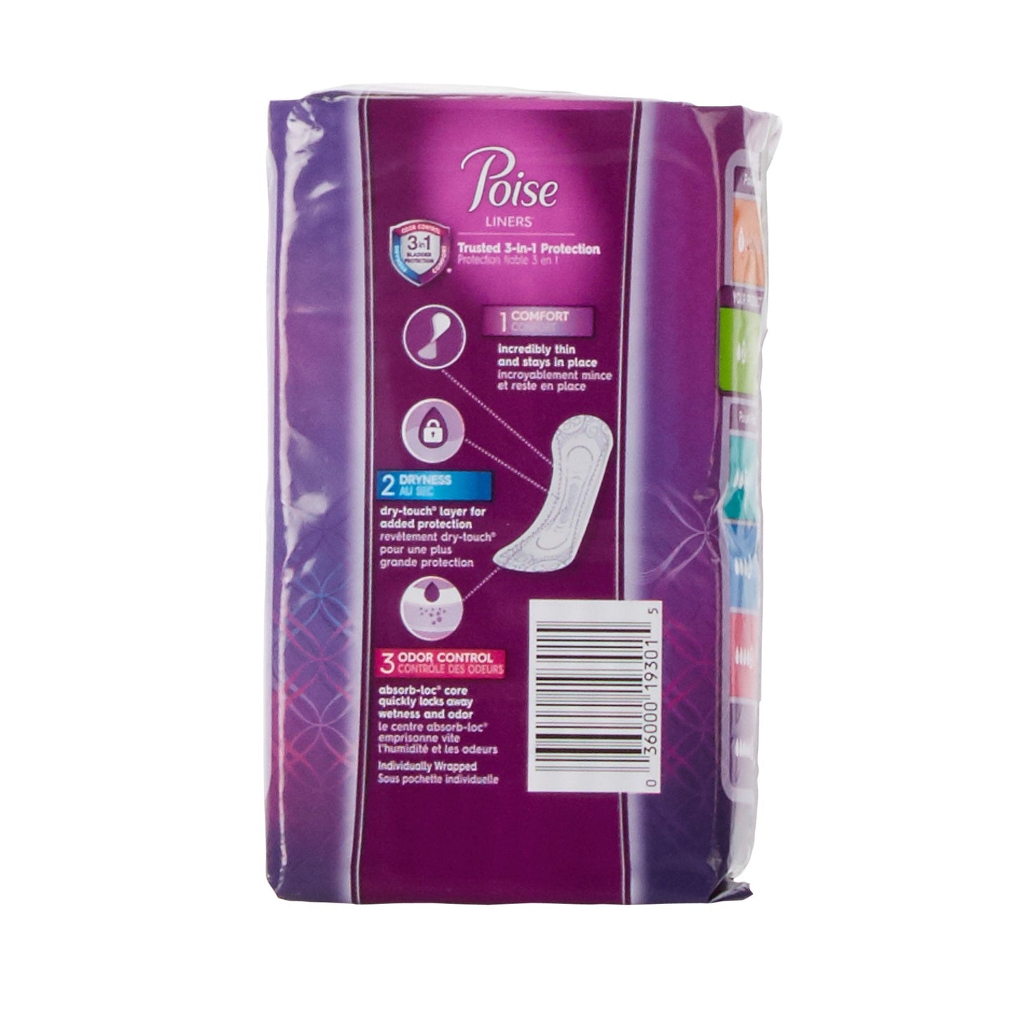 Poise Bladder Control Pads, Light Absorbency, Regular Length, 7.5", Adult, Female, Disposable, 26 ct