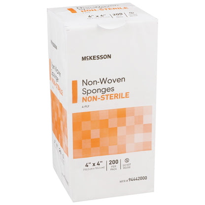 McKesson NonSterile Nonwoven Sponge, 4 x 4 Inch