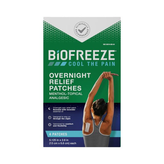 Biofreeze Overnight Pain Relief Menthol Lavender Patches, 4 ct.