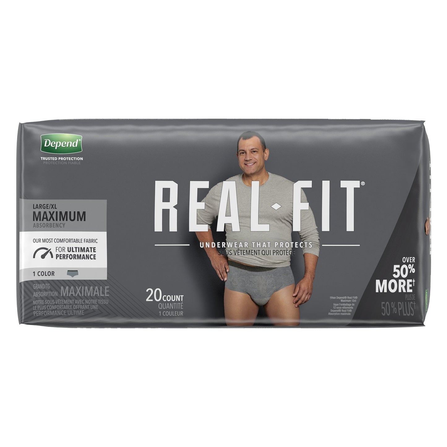 Depend® Real Fit® Maximum Absorbent Underwear, Large / Extra Large, 20 ct