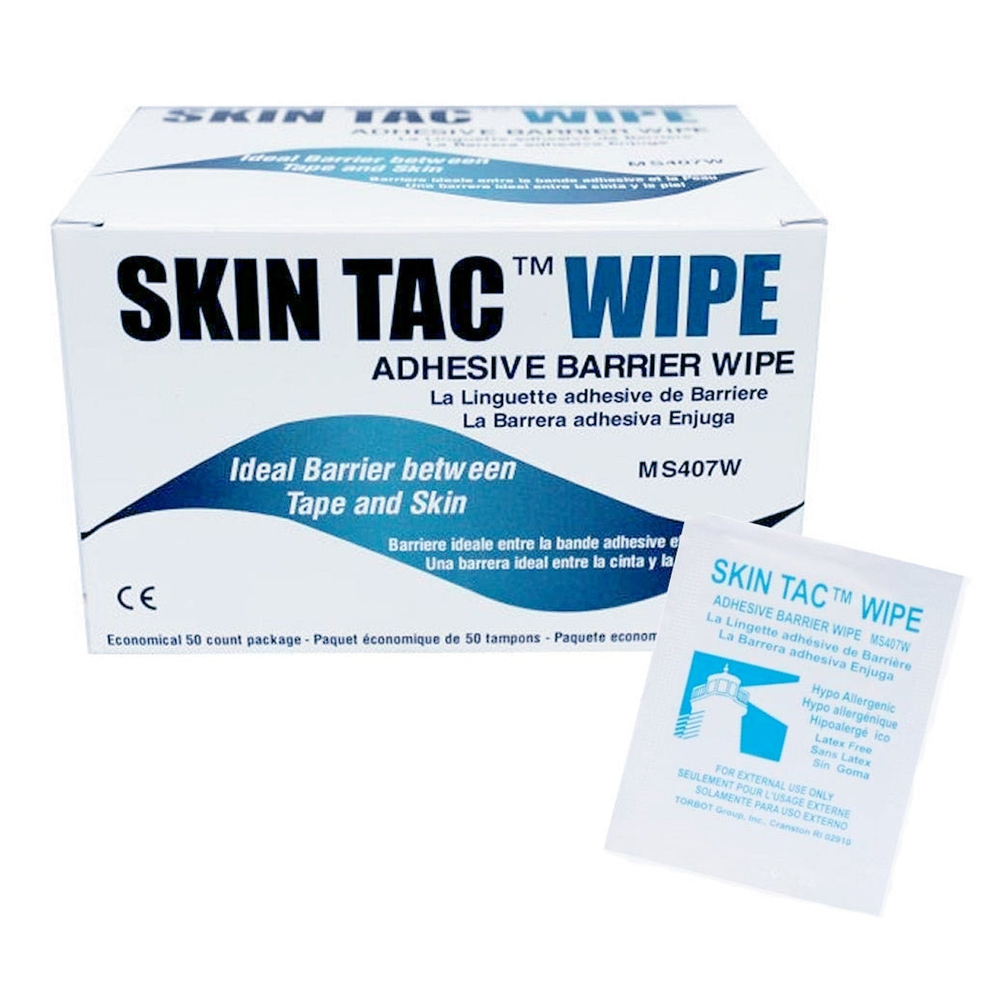 Skin Tac™ Skin Barrier Wipe, 50 ct