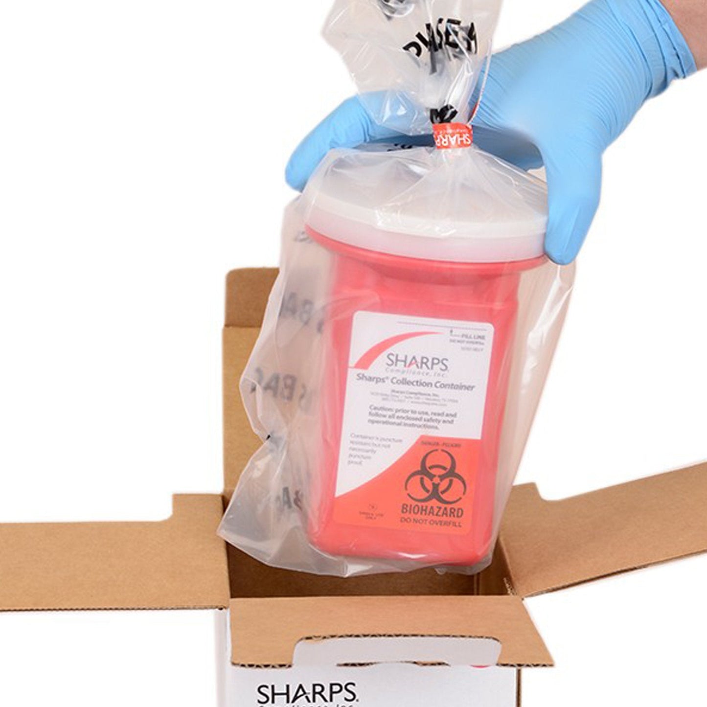 Sharps Recovery System™ Mailback Sharps Collector, 1 Quart, 4.5 x 4.5 x 7 "