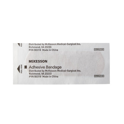 Adhesive Strip McKesson 1 X 3 Inch Plastic Rectangle Tan Sterile